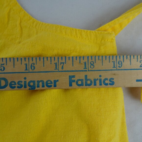 Mushroom Yellow Overall Dress with Pockets Size 15/16 - Picture 9 of 10